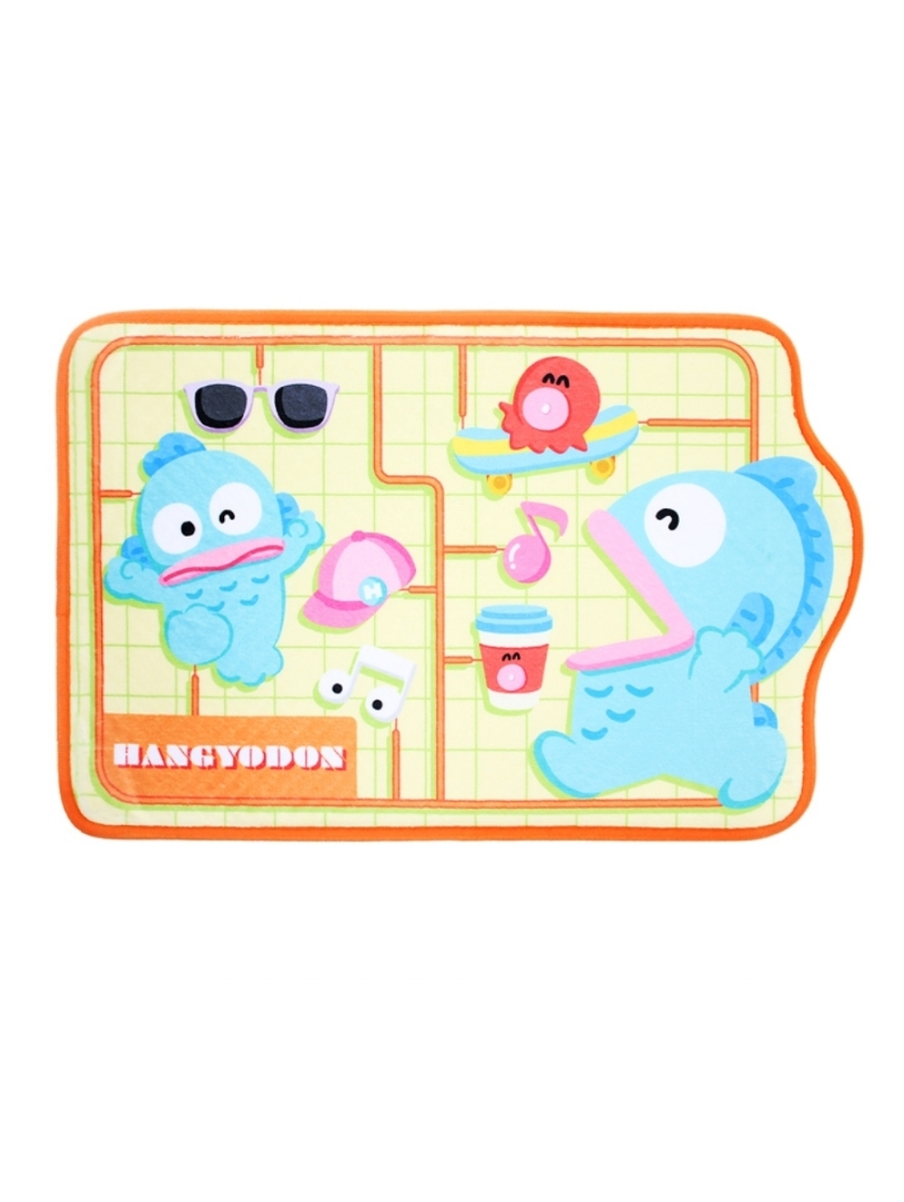 Sanrio Hangyodon Summer Themed Floor Mat Orange